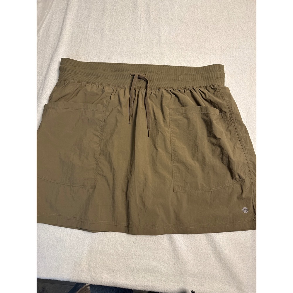 Apana Athletic Skort Womens XL Olive Green Hiking Golf Skirt Built-in Shorts